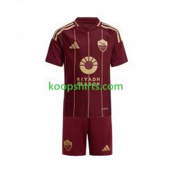 AS Roma Thuis Tenue Kinder Voetbalshirts 2024-2025 Korte Mouwen
