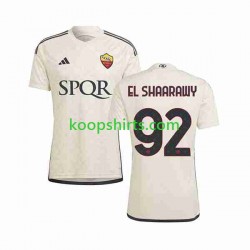 AS Roma Uit Tenue Heren Voetbalshirts El Shaarawy 92 2023-2024 Korte Mouwen