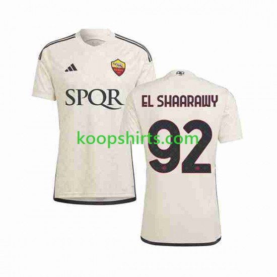 AS Roma Uit Tenue Heren Voetbalshirts El Shaarawy 92 2023-2024 Korte Mouwen AS Roma Uit Tenue Heren Voetbalshirts El Shaarawy 92 2023-2024 Korte Mouwen