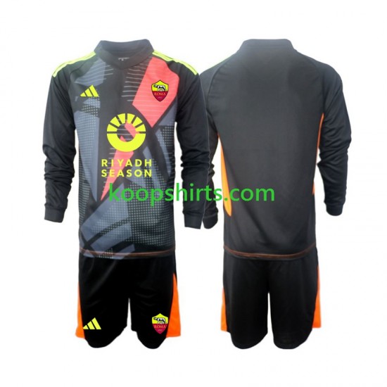 AS Roma Doelman Thuis Tenue Kinder Voetbalshirts 2024-2025 Lange Mouwen AS Roma Doelman Thuis Tenue Kinder Voetbalshirts 2024-2025 Lange Mouwen