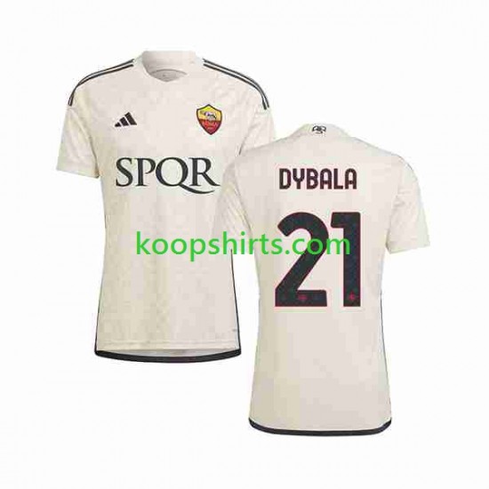 AS Roma Uit Tenue Heren Voetbalshirts Paulo Dybala 21 2023-2024 Korte Mouwen AS Roma Uit Tenue Heren Voetbalshirts Paulo Dybala 21 2023-2024 Korte Mouwen