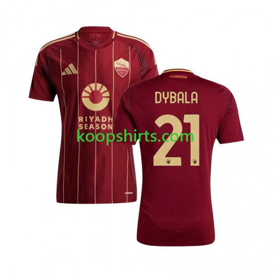 AS Roma Thuis Tenue Heren Voetbalshirts Paulo Dybala 21 2024-2025 Korte Mouwen AS Roma Thuis Tenue Heren Voetbalshirts Paulo Dybala 21 2024-2025 Korte Mouwen