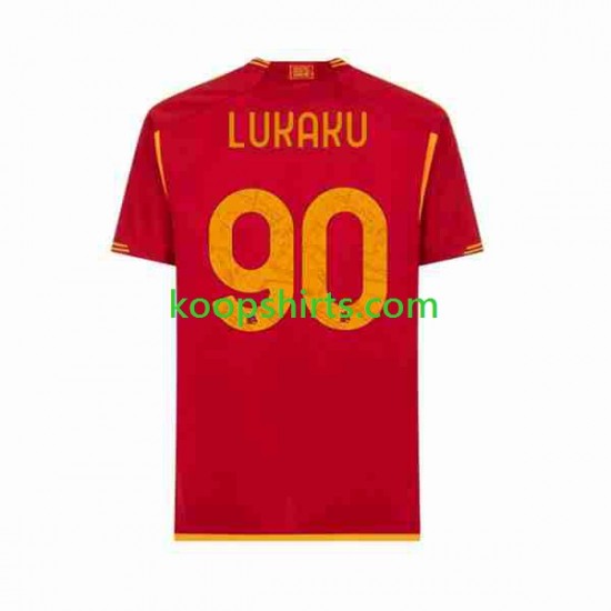 AS Roma Thuis Tenue Heren Voetbalshirts Romelu Lukaku 90 2023-2024 Korte Mouwen AS Roma Thuis Tenue Heren Voetbalshirts Romelu Lukaku 90 2023-2024 Korte Mouwen