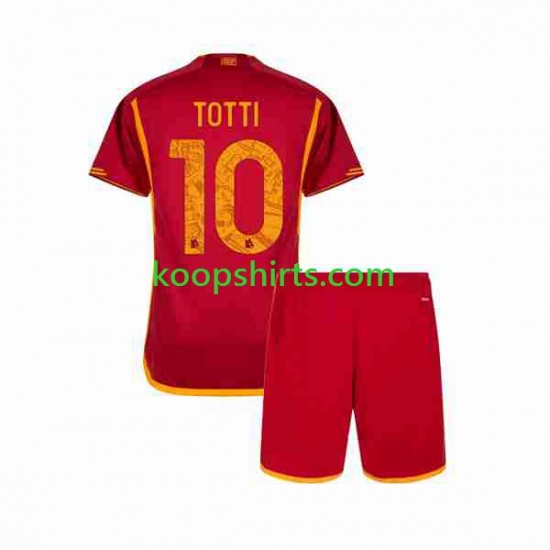 AS Roma Thuis Tenue Kinder Voetbalshirts Totti 10 2023-2024 Korte Mouwen AS Roma Thuis Tenue Kinder Voetbalshirts Totti 10 2023-2024 Korte Mouwen