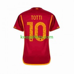 AS Roma Thuis Tenue Heren Voetbalshirts Totti 10 2023-2024 Korte Mouwen