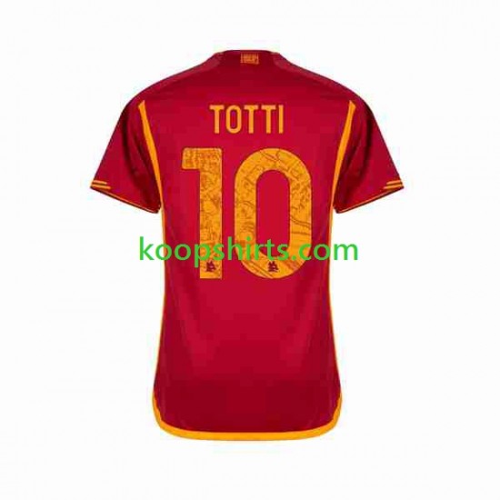 AS Roma Thuis Tenue Heren Voetbalshirts Totti 10 2023-2024 Korte Mouwen AS Roma Thuis Tenue Heren Voetbalshirts Totti 10 2023-2024 Korte Mouwen