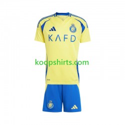Thuis Tenue Kinder Voetbalshirts Al Nassr 2024-2025 Korte Mouwen