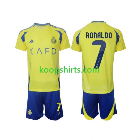 Thuis Tenue Kinder Voetbalshirts Al Nassr Cristiano Ronaldo 7 2024-2025 Korte Mouwen Thuis Tenue Kinder Voetbalshirts Al Nassr Cristiano Ronaldo 7 2024-2025 Korte Mouwen