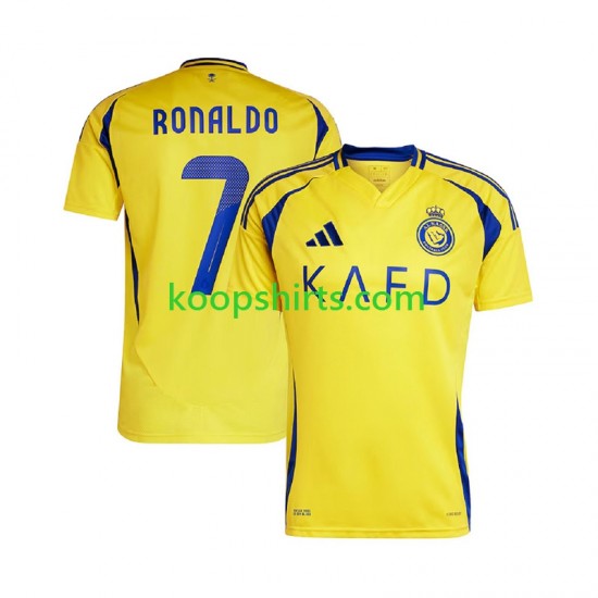 Thuis Tenue Heren Voetbalshirts Al Nassr Cristiano Ronaldo 7 2024-2025 Korte Mouwen Thuis Tenue Heren Voetbalshirts Al Nassr Cristiano Ronaldo 7 2024-2025 Korte Mouwen