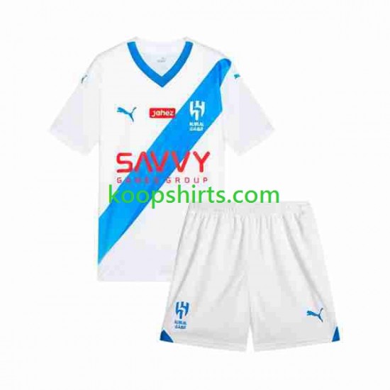 Uit Tenue Kinder Voetbalshirts Al-Hilal 2023-2024 Korte Mouwen Uit Tenue Kinder Voetbalshirts Al-Hilal 2023-2024 Korte Mouwen