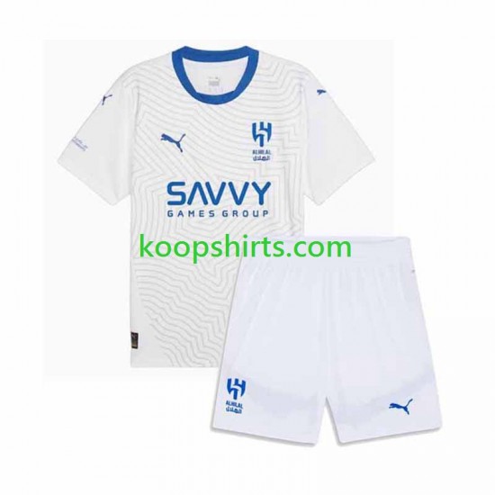 Uit Tenue Kinder Voetbalshirts Al-Hilal 2024-2025 Korte Mouwen Uit Tenue Kinder Voetbalshirts Al-Hilal 2024-2025 Korte Mouwen