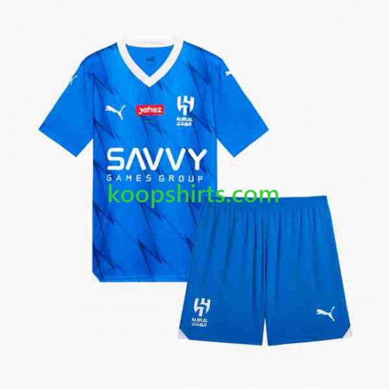 Thuis Tenue Kinder Voetbalshirts Al-Hilal 2023-2024 Korte Mouwen Thuis Tenue Kinder Voetbalshirts Al-Hilal 2023-2024 Korte Mouwen