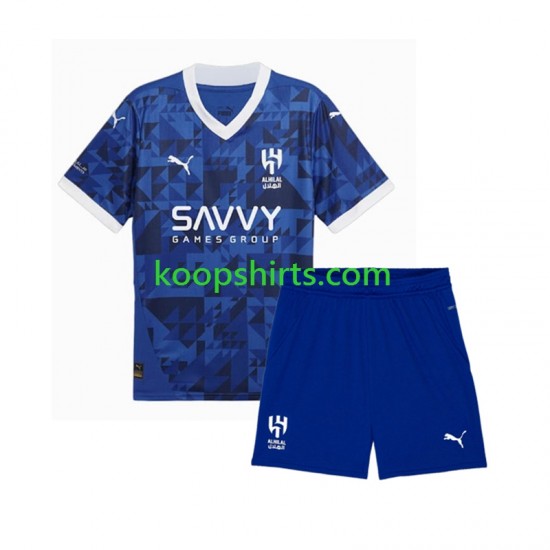 Thuis Tenue Kinder Voetbalshirts Al-Hilal 2024-2025 Korte Mouwen Thuis Tenue Kinder Voetbalshirts Al-Hilal 2024-2025 Korte Mouwen