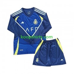 Al-Nassr Uit Tenue Kinder Voetbalshirts 2024-2025 Lange Mouwen