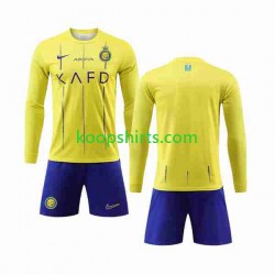 Al-Nassr Thuis Tenue Kinder Voetbalshirts 2023-2024 Lange Mouwen