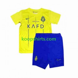 Al-Nassr Thuis Tenue Kinder Voetbalshirts 2023-2024 Korte Mouwen