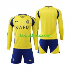 Al-Nassr Thuis Tenue Kinder Voetbalshirts 2024-2025 Lange Mouwen