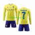 Al-Nassr Thuis Tenue Kinder Voetbalshirts Cristiano Ronaldo 7 2023-2024 Lange Mouwen