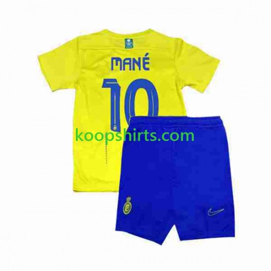 Al-Nassr Thuis Tenue Kinder Voetbalshirts Mane 10 2023-2024 Korte Mouwen Al-Nassr Thuis Tenue Kinder Voetbalshirts Mane 10 2023-2024 Korte Mouwen