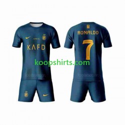 Al-Nassr Uit Tenue Kinder Voetbalshirts Ronaldo 7 2023-2024 Korte Mouwen