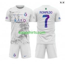 Al-Nassr Derde Tenue Kinder Voetbalshirts Ronaldo 7 2023-2024 Korte Mouwen
