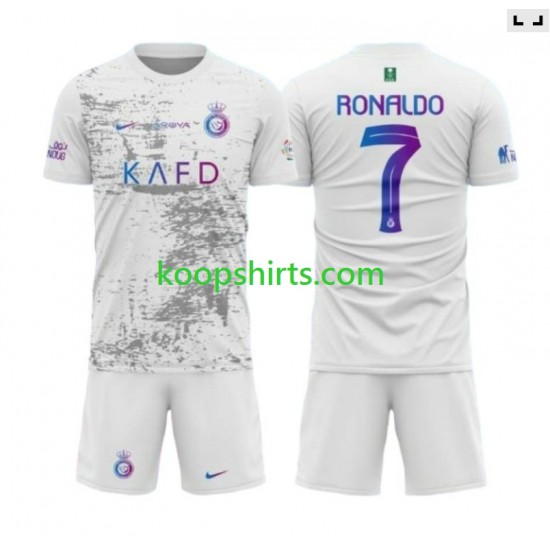 Al-Nassr Derde Tenue Kinder Voetbalshirts Ronaldo 7 2023-2024 Korte Mouwen Al-Nassr Derde Tenue Kinder Voetbalshirts Ronaldo 7 2023-2024 Korte Mouwen