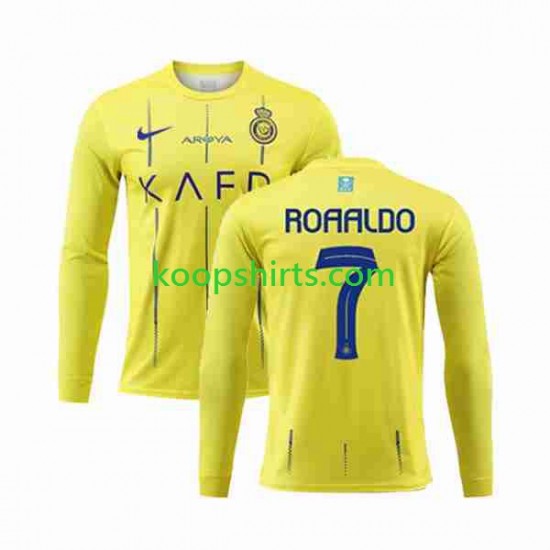 Al-Nassr Thuis Tenue Heren Voetbalshirts Ronaldo 7 2023-2024 Lange Mouwen Al-Nassr Thuis Tenue Heren Voetbalshirts Ronaldo 7 2023-2024 Lange Mouwen