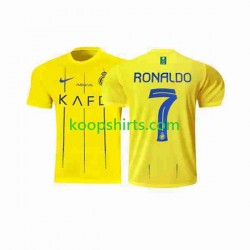 Al-Nassr Thuis Tenue Heren Voetbalshirts Ronaldo 7 2023-2024 Korte Mouwen
