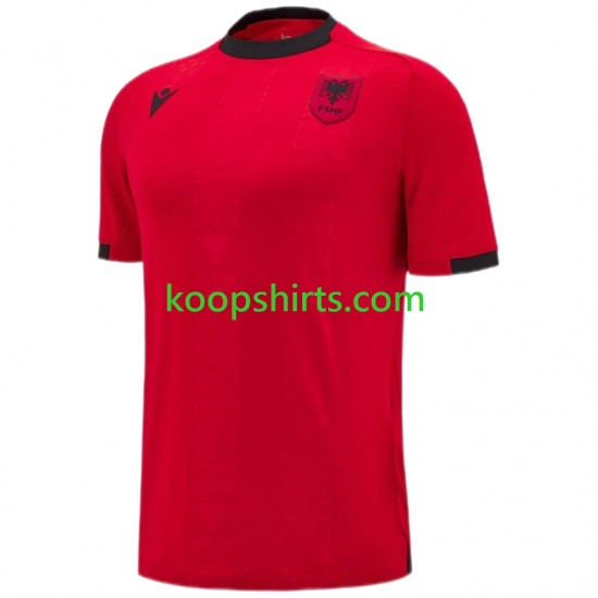 Albanië Thuis Tenue Heren Voetbalshirts 2025 Korte Mouwen Albanië Thuis Tenue Heren Voetbalshirts 2025 Korte Mouwen