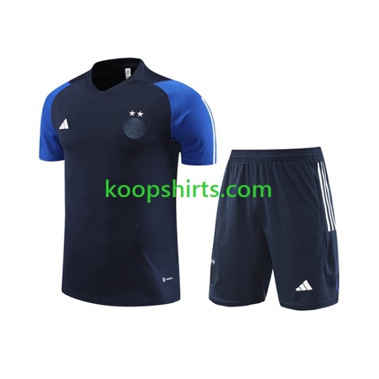 Algerije Blauw Voetbal training shirt en shorts 2023-2024 Algerije Blauw Voetbal training shirt en shorts 2023-2024