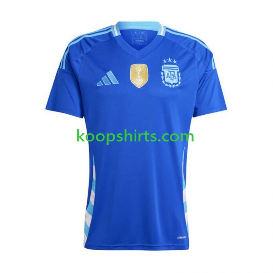 Argentinië Uit Tenue Heren Voetbalshirts Copa America 2024 Korte Mouwen