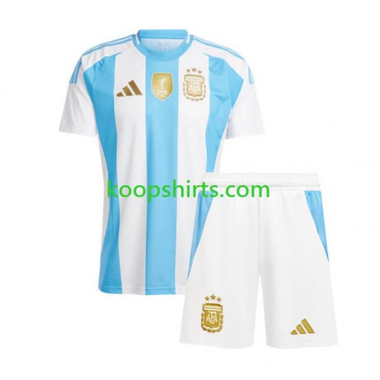 Argentinië Thuis Tenue Kinder Voetbalshirts Copa America 2024 Korte Mouwen Argentinië Thuis Tenue Kinder Voetbalshirts Copa America 2024 Korte Mouwen
