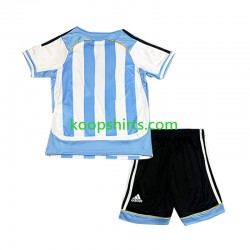 Argentinië Retro Thuis Tenue Kinder Voetbalshirts 2006 Korte Mouwen