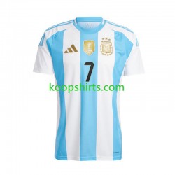 Argentinië Thuis Tenue Heren Voetbalshirts De Paul 7 Copa America 2024 Korte Mouwen