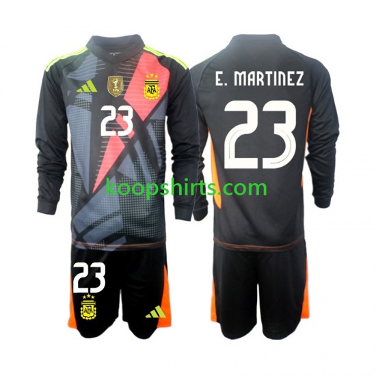 Argentinië Doelman Thuis Tenue Kinder Voetbalshirts Emiliano Martinez 23 2024 Lange Mouwen Argentinië Doelman Thuis Tenue Kinder Voetbalshirts Emiliano Martinez 23 2024 Lange Mouwen