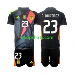 Argentinië Doelman Thuis Tenue Kinder Voetbalshirts Emiliano Martinez 23 2024 Korte Mouwen