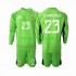 WK 2022 Argentinië Doelman Thuis Tenue Kinder Voetbalshirts Emiliano Martinez 23 Lange Mouwen