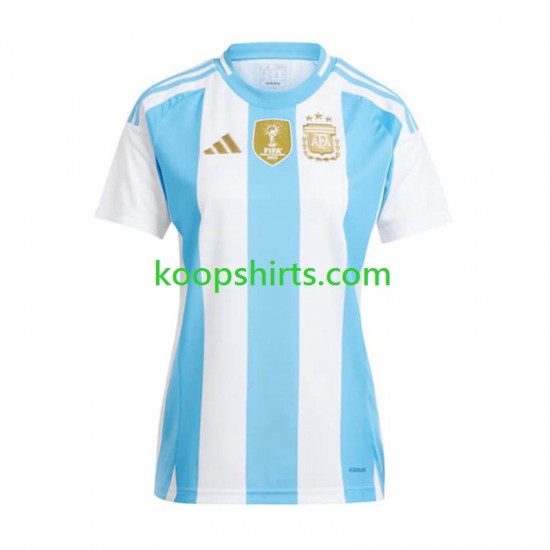 Argentinië Thuis Tenue Dames Voetbalshirts Copa America 2024 Korte Mouwen Argentinië Thuis Tenue Dames Voetbalshirts Copa America 2024 Korte Mouwen