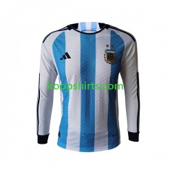 WK 2022 Argentinië Thuis Tenue Heren Voetbalshirts Lange Mouwen