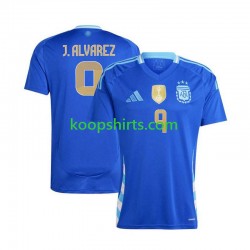 Argentinië Uit Tenue Heren Voetbalshirts Julian Alvarez 9 Copa America 2024 Korte Mouwen