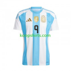 Argentinië Thuis Tenue Heren Voetbalshirts Julian Alvarez 9 Copa America 2024 Korte Mouwen