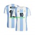 Argentinië Thuis Tenue Heren Voetbalshirts Lionel Messi 10 50 Anniversary Korte Mouwen