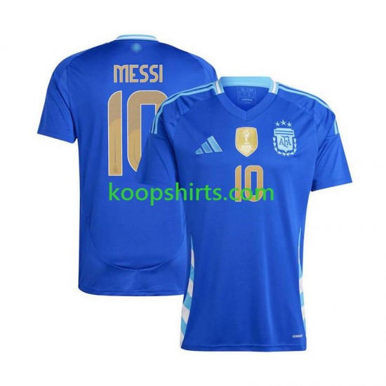 Argentinië Uit Tenue Heren Voetbalshirts Lionel Messi 10 Copa America 2024 Korte Mouwen Argentinië Uit Tenue Heren Voetbalshirts Lionel Messi 10 Copa America 2024 Korte Mouwen