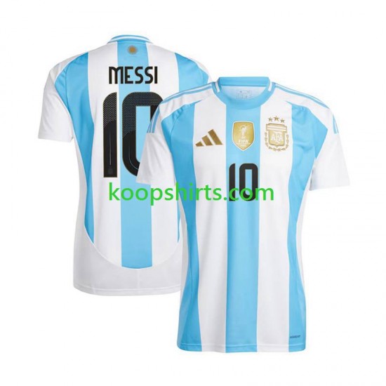 Argentinië Thuis Tenue Heren Voetbalshirts Lionel Messi 10 Copa America 2024 Korte Mouwen Argentinië Thuis Tenue Heren Voetbalshirts Lionel Messi 10 Copa America 2024 Korte Mouwen