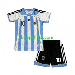 Argentinië Retro Thuis Tenue Kinder Voetbalshirts Maradona 10 2006 Korte Mouwen