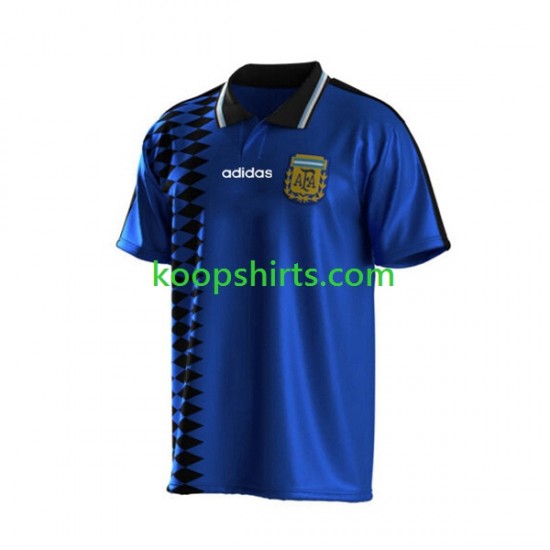 Argentinië Retro Uit Tenue Heren Voetbalshirts 1994 Korte Mouwen Argentinië Retro Uit Tenue Heren Voetbalshirts 1994 Korte Mouwen