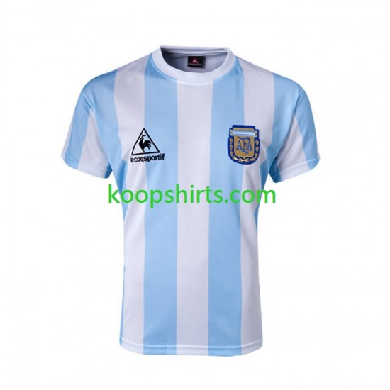 Argentinië Retro Thuis Tenue Heren Voetbalshirts 1986 Korte Mouwen Argentinië Retro Thuis Tenue Heren Voetbalshirts 1986 Korte Mouwen