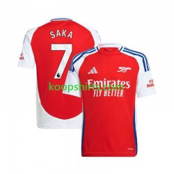 Arsenal Thuis Rood Tenue Heren Voetbalshirts Bukayo Saka 7 2024-2025 Korte Mouwen