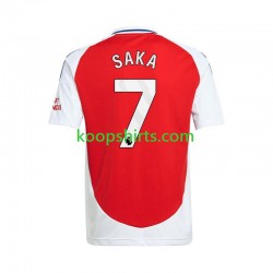 Arsenal Thuis Rood Tenue Heren Voetbalshirts Bukayo Saka 7 2024-2025 Korte Mouwen