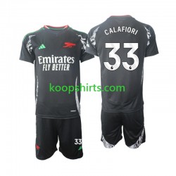 Arsenal Uit Tenue Kinder Voetbalshirts Calafiori 33 2024-2025 Korte Mouwen